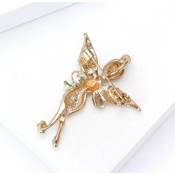 Enamel Fairy Brooch Rhinestone Butterfly‎ wings - Picture 4 of 6
